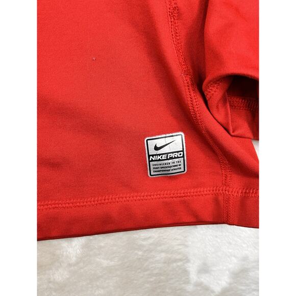 Nike Shirt Men L Fitted Pro Combat Mock Neck Dri Fit Compression Pullover Gym - Picture 7 of 10